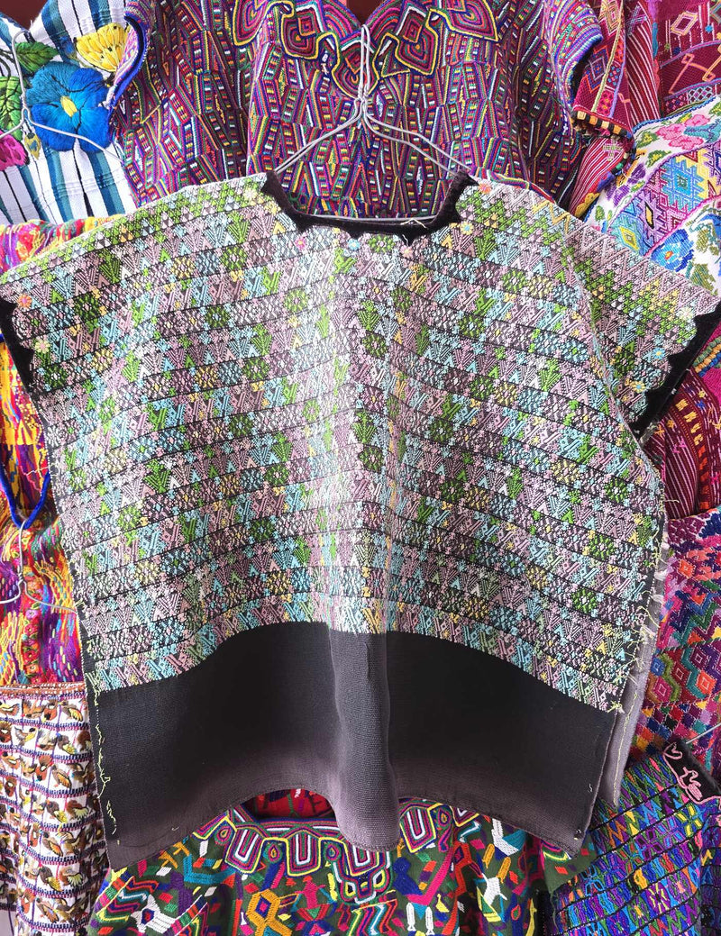 Pink and Green Rabinal Huipil #10-367