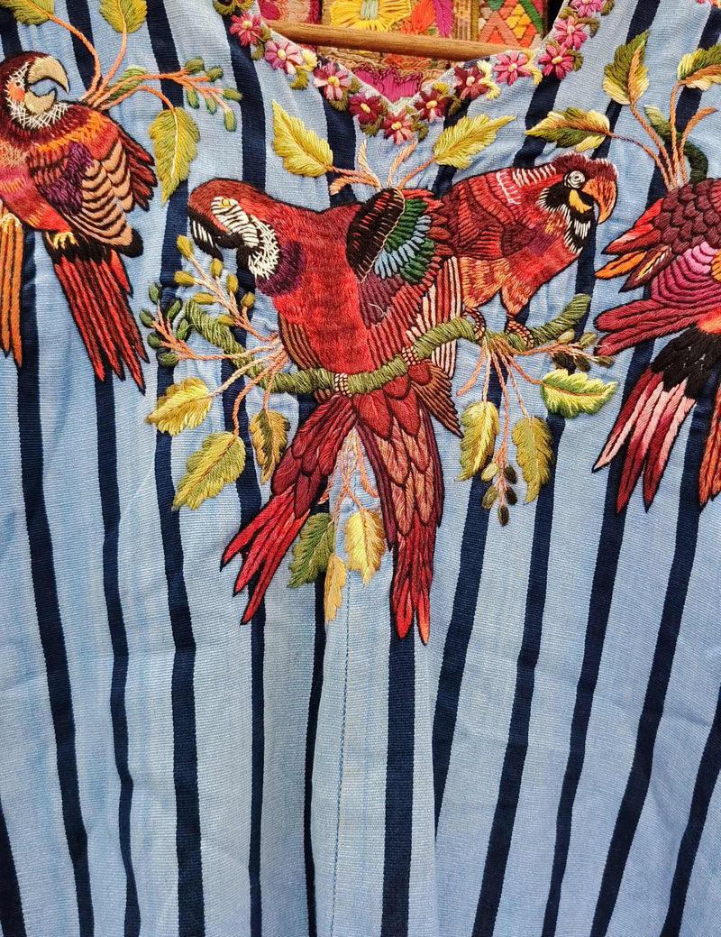 Red Macaws Santiago Huipil #10-372