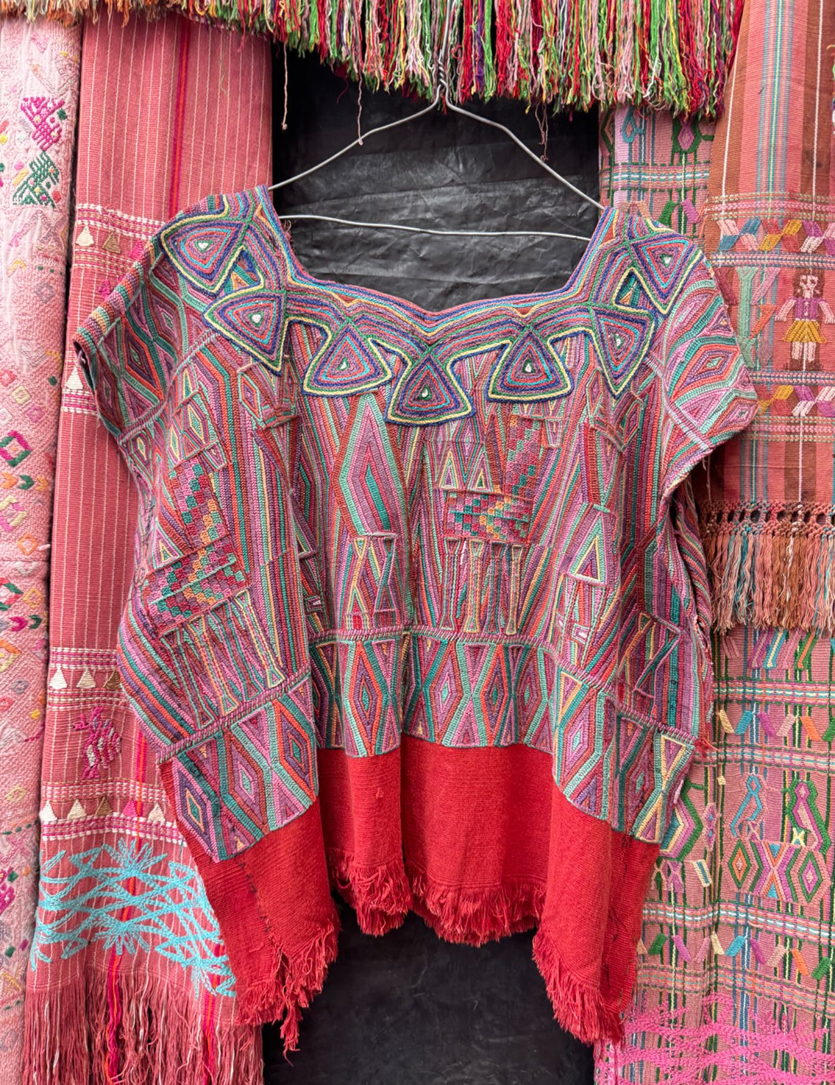 Red and Pink Nebaj Huipil #10-381