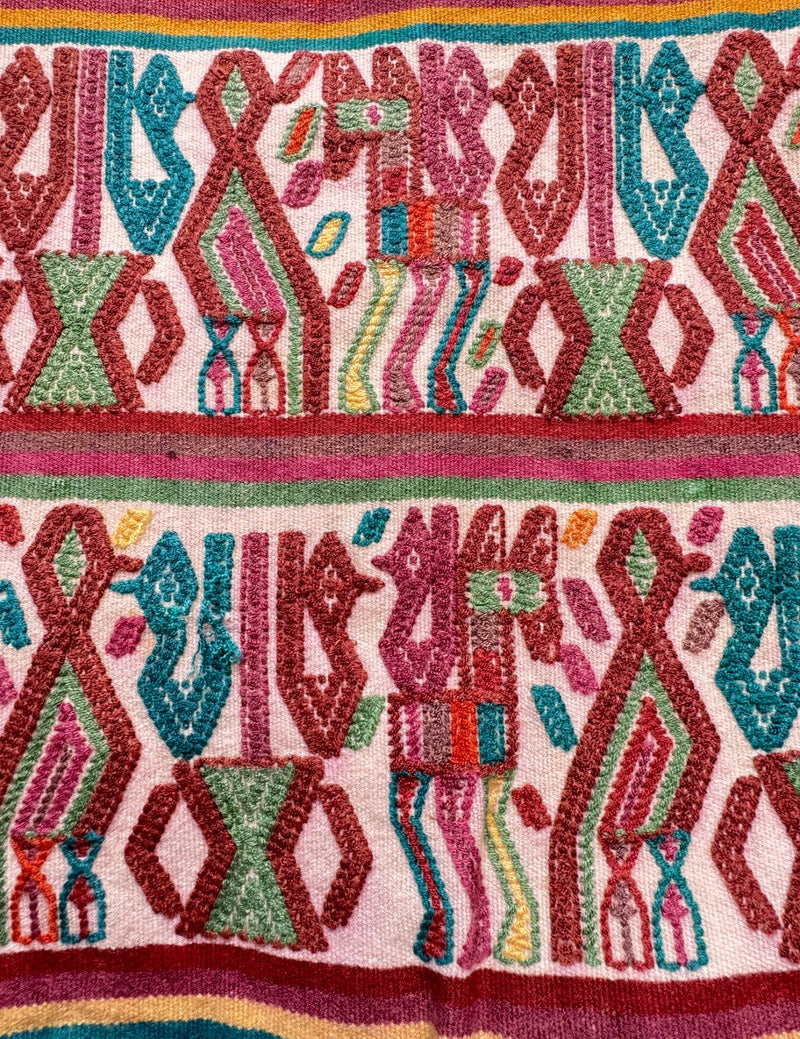 Terracotta and Turquoise Nebaj Huipil #10-384