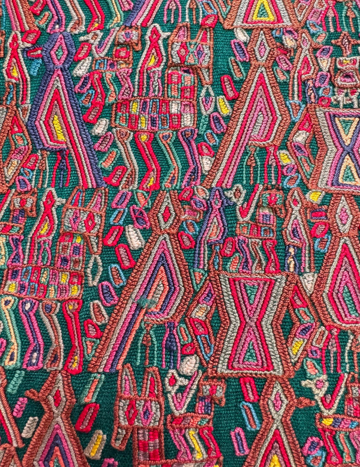 Green and PInk Nebaj Huipil #10-387