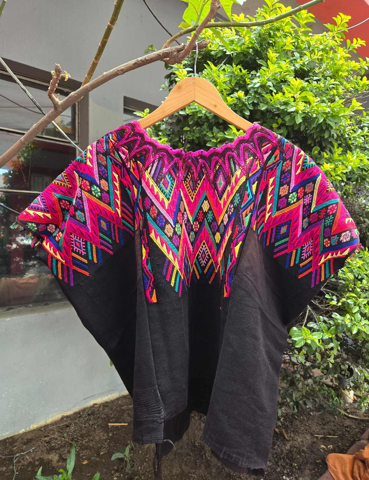 Multicolored geometrics Chichicastenango Huipil #10-415
