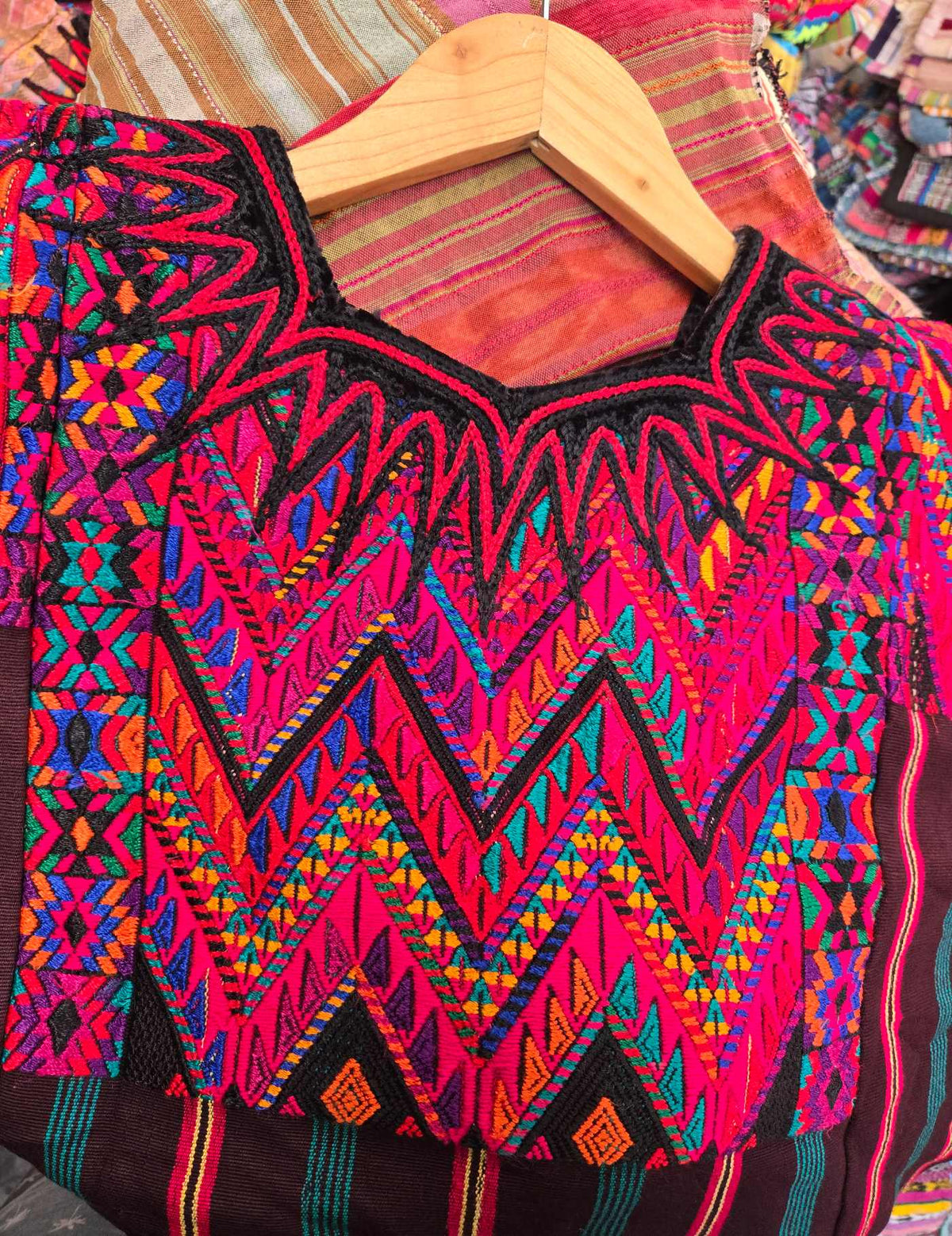 Geometrics on Stripes Chichicastenango Huipil #10-416