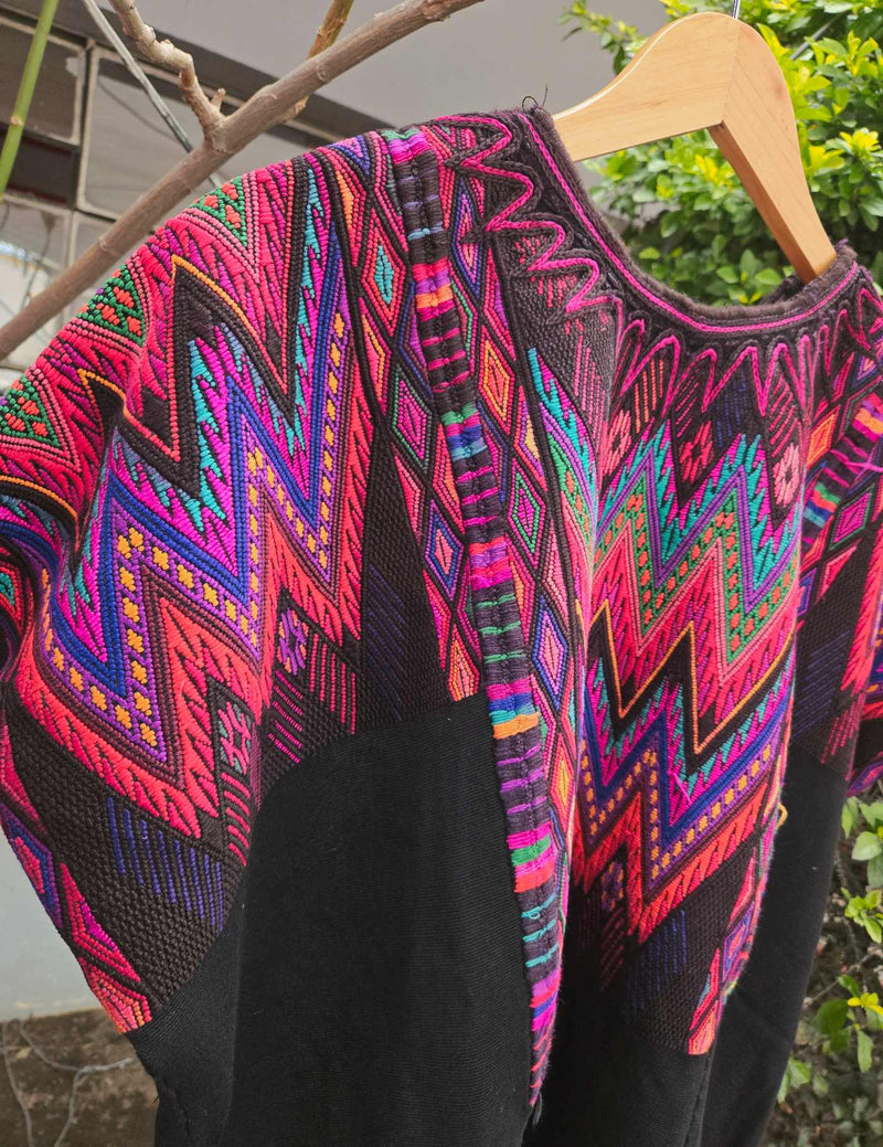 Multicolored Geometric Chichicastenango Huipil #10-422