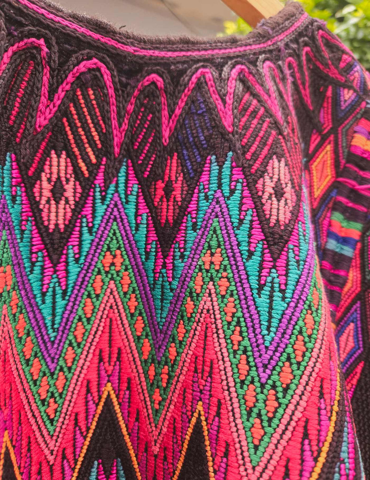Multicolored Geometric Chichicastenango Huipil #10-422