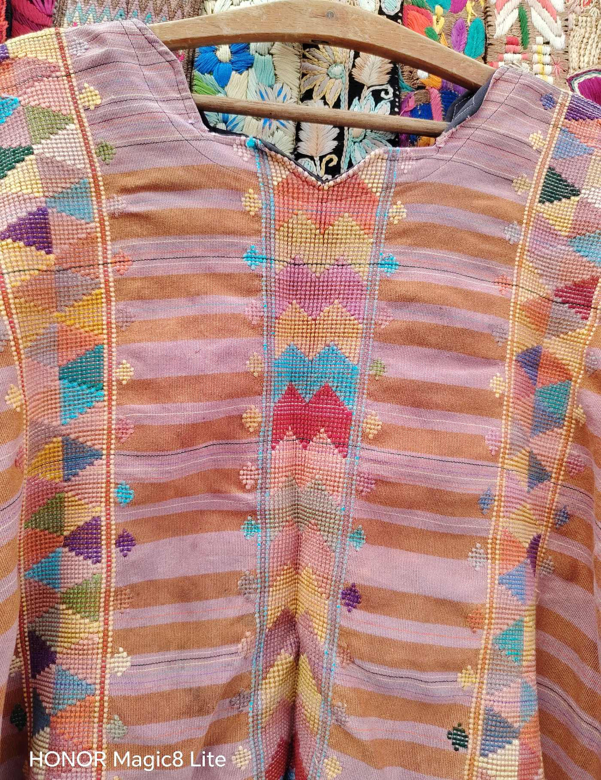 Brown and Pink Colotenango Huipil #10-426