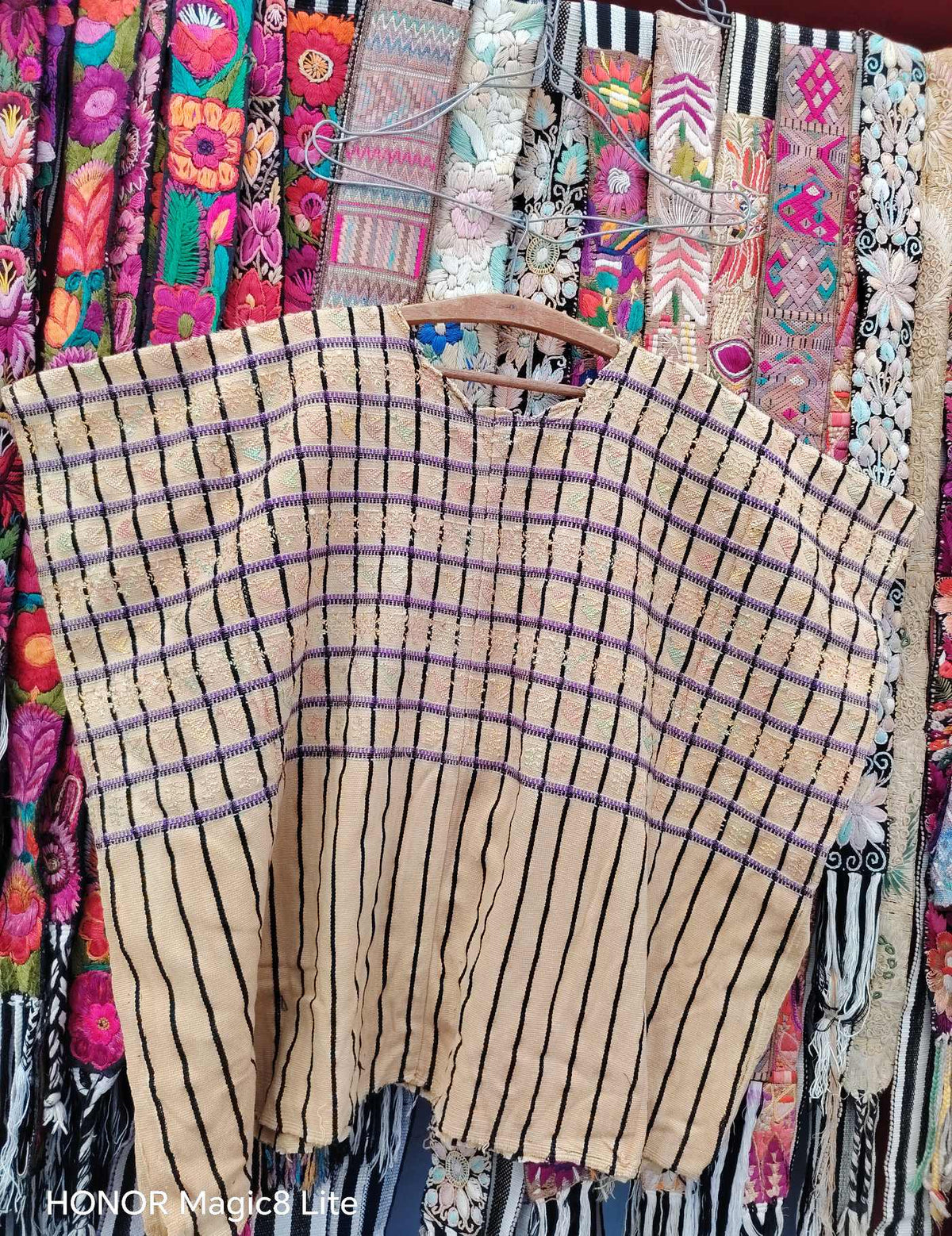 Beige and Lilac San Lucas Tolimán Huipil #10-429