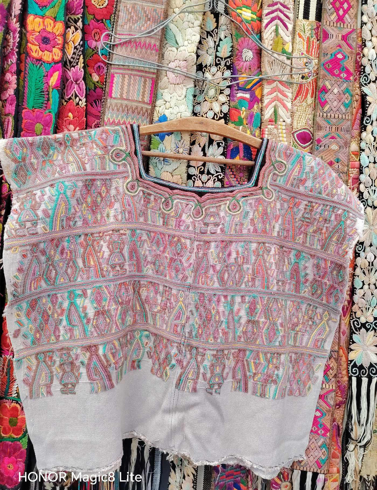 Pink and White Nebaj Huipil #10-430