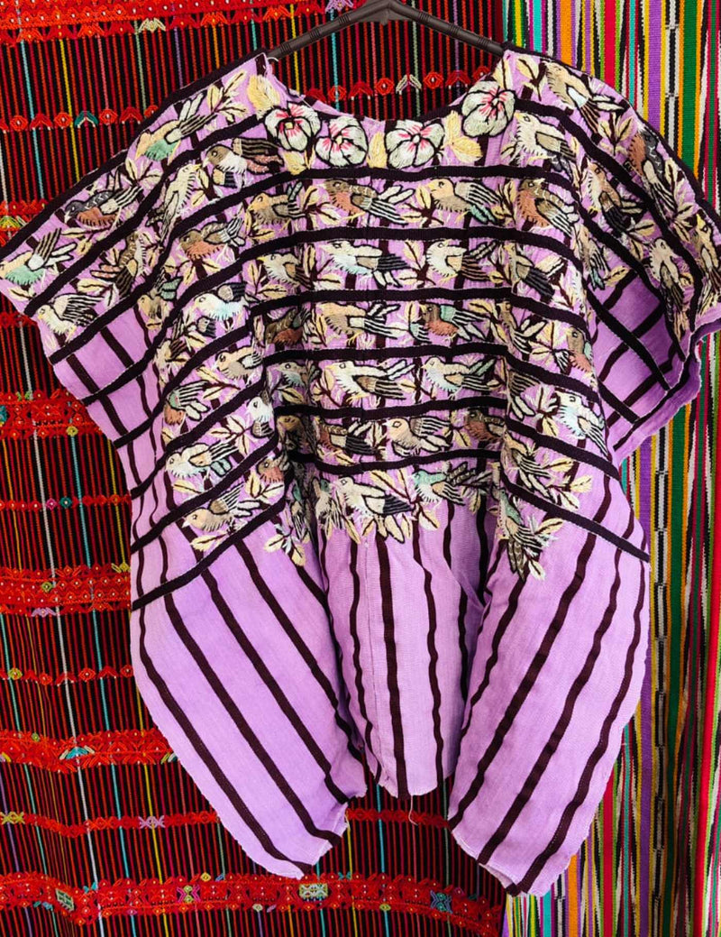 Pastel birds Santiago Huipil #10-444