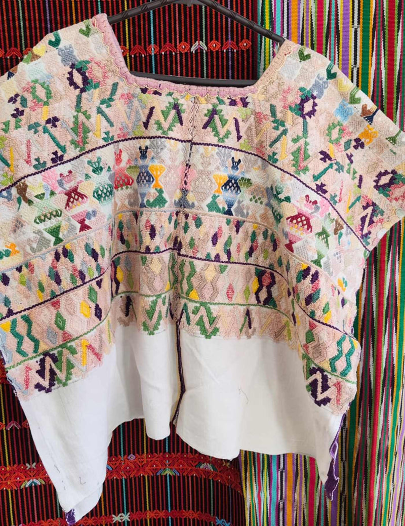 Geometric pastel colours Sacatepéquez Huipil #10-447