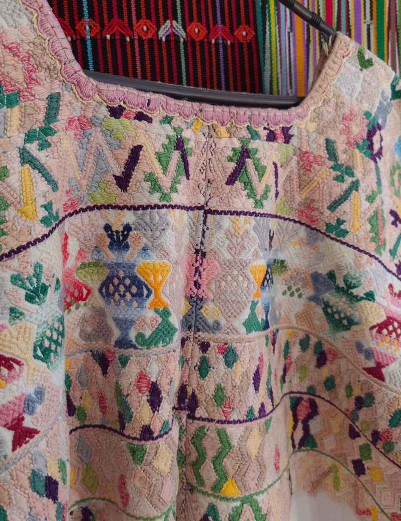 Geometric pastel colours Sacatepéquez Huipil #10-447
