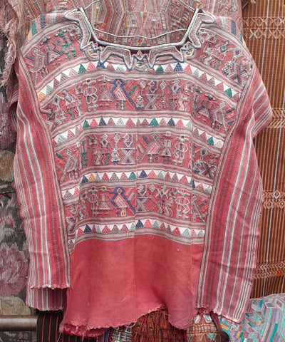 Embroidered Vintage Guatemalan huipil textile