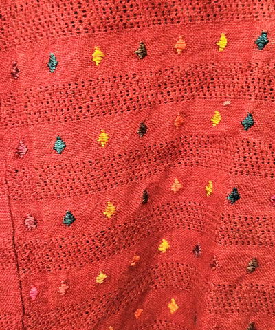 Red lightweight Coban huipil