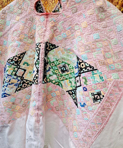 Pale pink Nahuala huipil