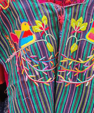 Embroidered Vintage Guatemalan huipil textile