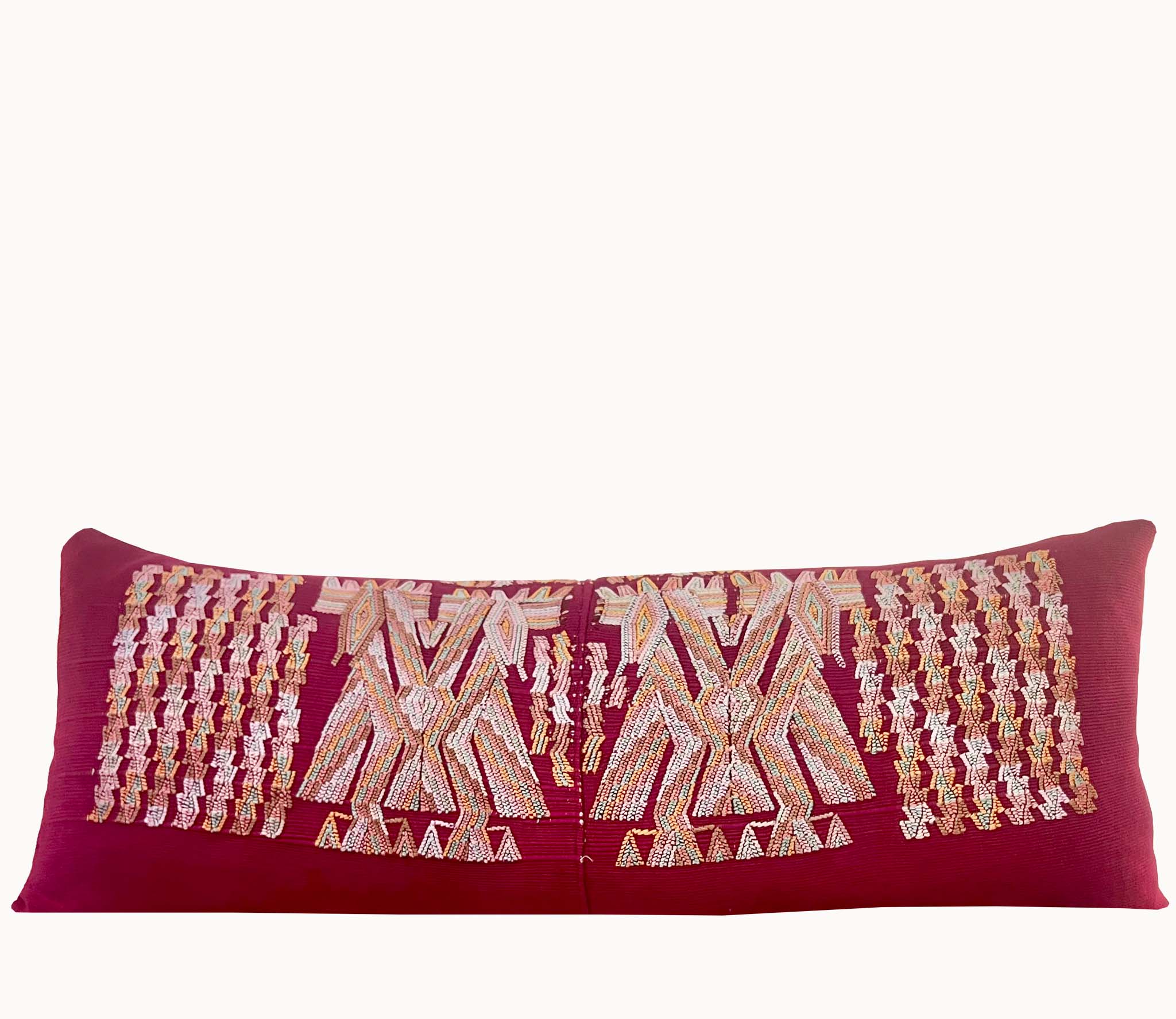 Red Chajul long lumbar pillow