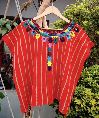 Embroidered Vintage Guatemalan huipil 