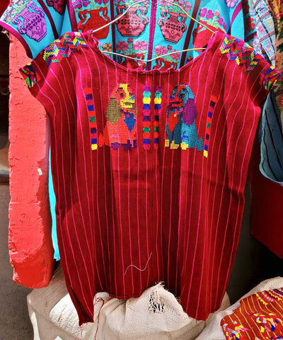 Embroidered Vintage Guatemalan huipil 