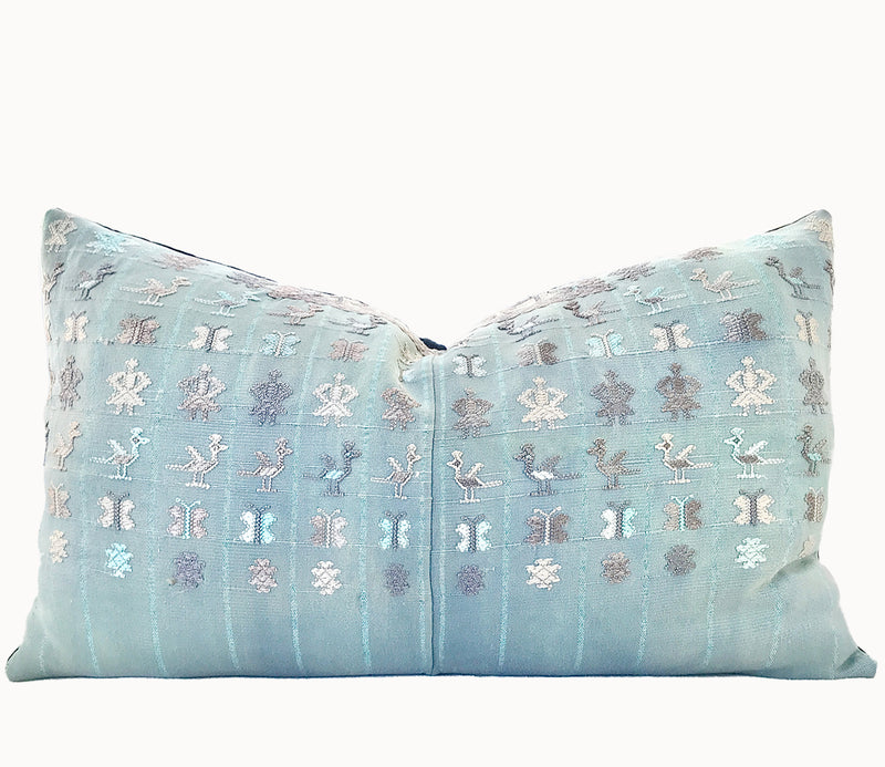 Vintage Textile Cushion - Blue Santa Catarina II