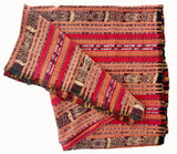 Vintage textile ikat bed throw