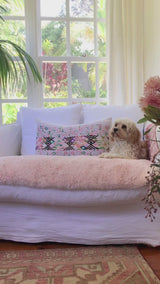 Vintage Textile Cushion -  Pink Nahuala XI