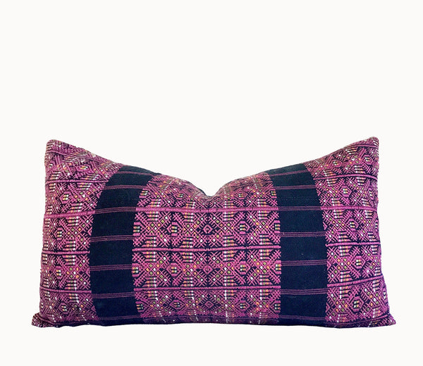 Vintage Textile Cushion -  Purple Nahuala VIII