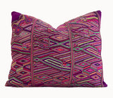 Guatemalan Huipil Pillows - Purple Nebaj XIV