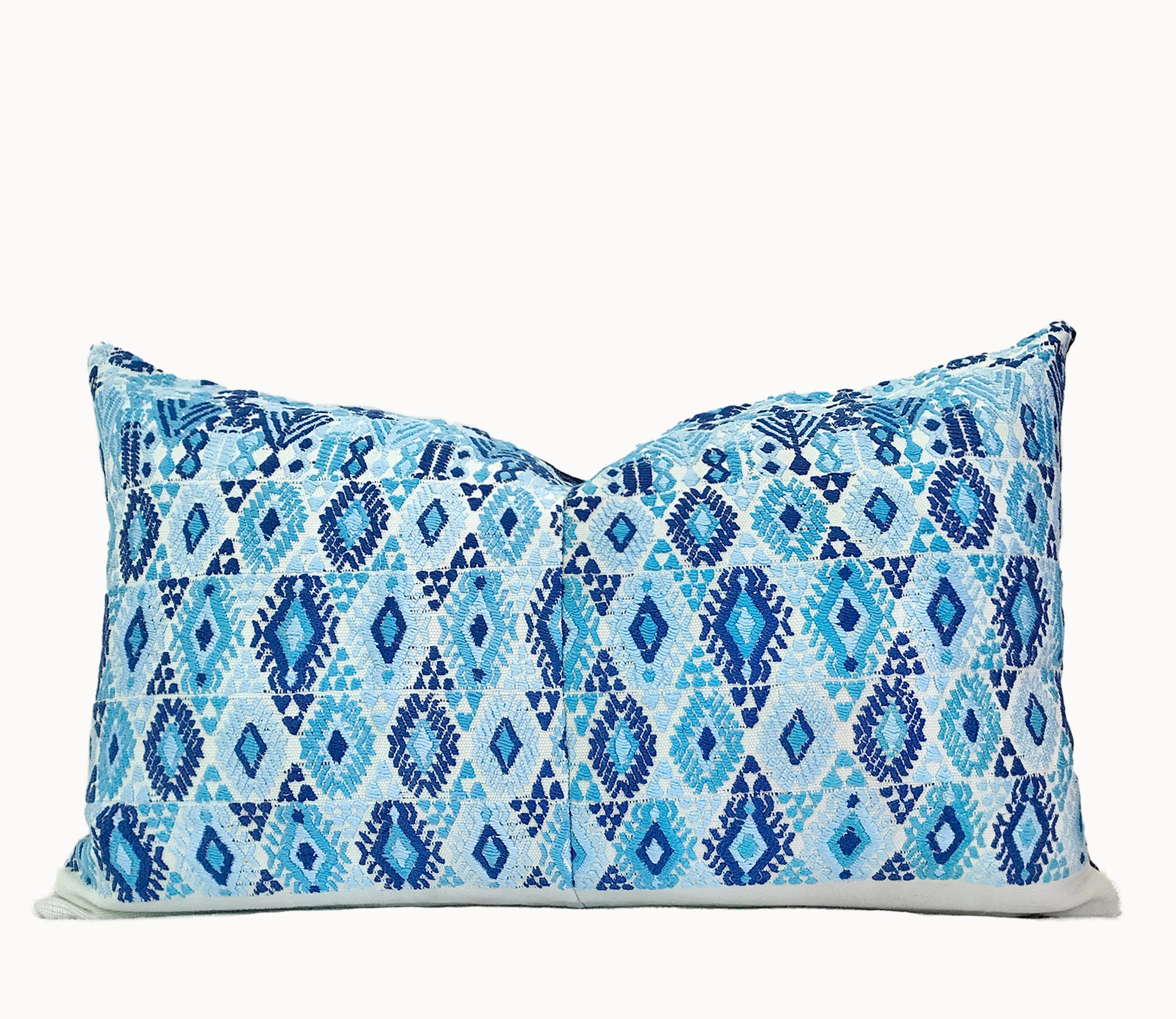 Vintage Textile Pillow - Blue Coban XXVII