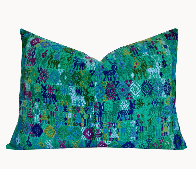 Guatemalan Huipil Textile - Turquoise Coban VI