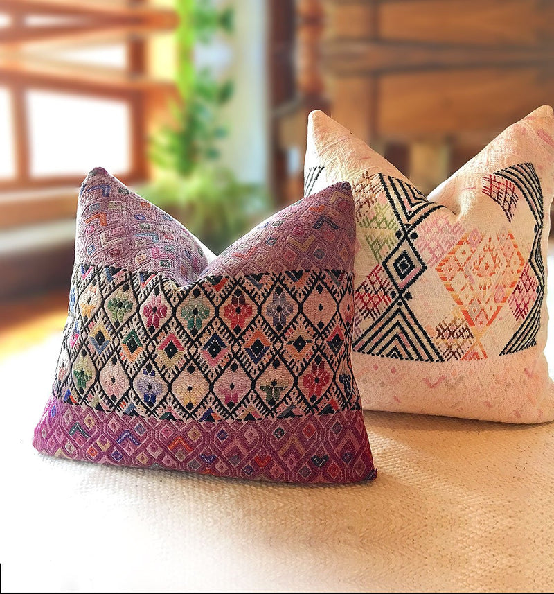 Guatemalan textiles, huipil pillow - Lamour Artisans