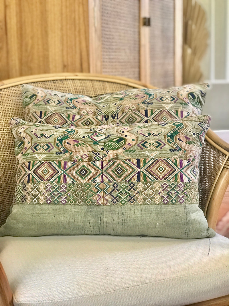Vintage Textile Cushion - Chichicastenango Doves I