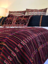 Vintage textile ikat bed throw