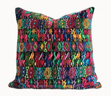 Vintage textile huipil cushion