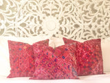 Huipil Pillows - Raspberry Pink Nahuala I