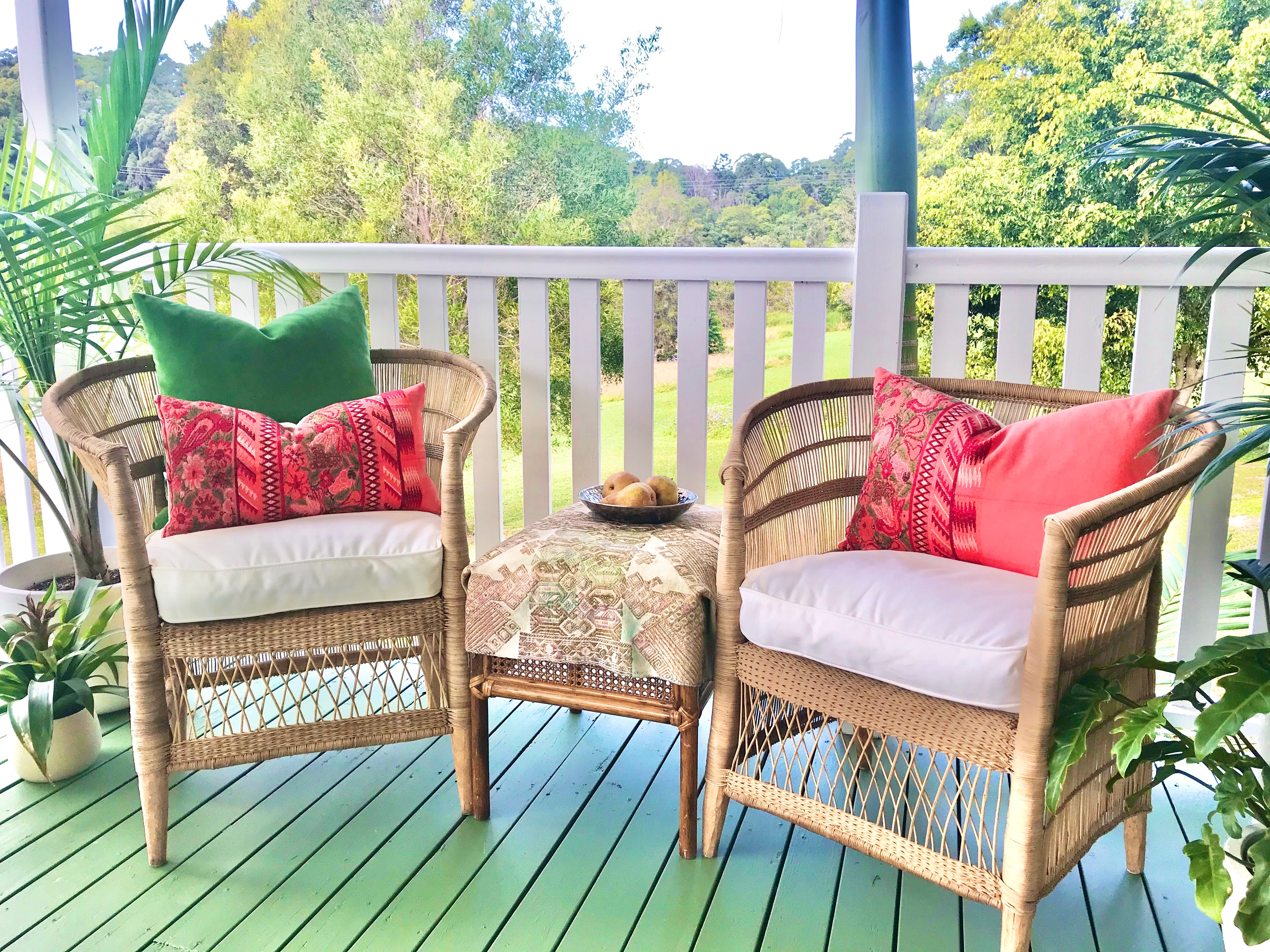 Guatemalan Huipil Pillow, Vintage, hand woven coral floral lumbar cushion from Aguas Calientas