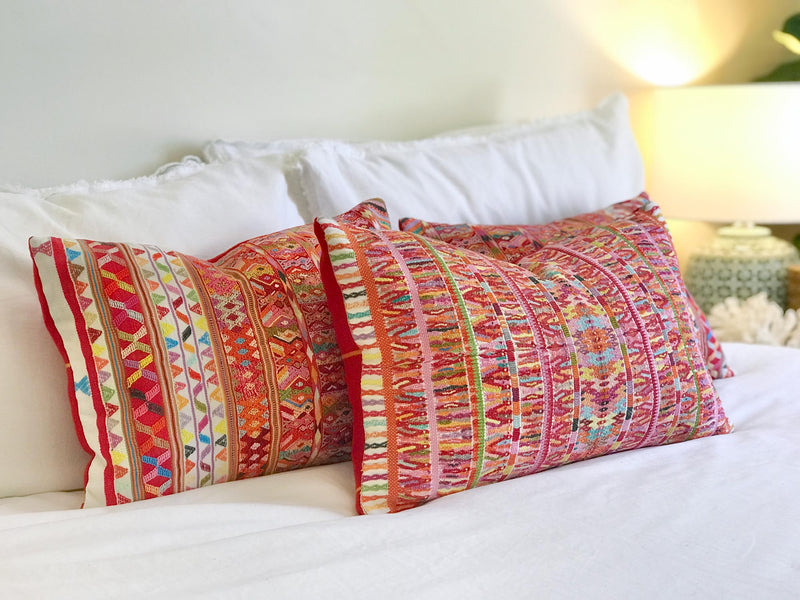 Guatemalan Huipil Pillows - San Juan Cotzal VIII