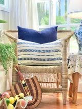 Blue Lagoon - Ikat Throw Pillow