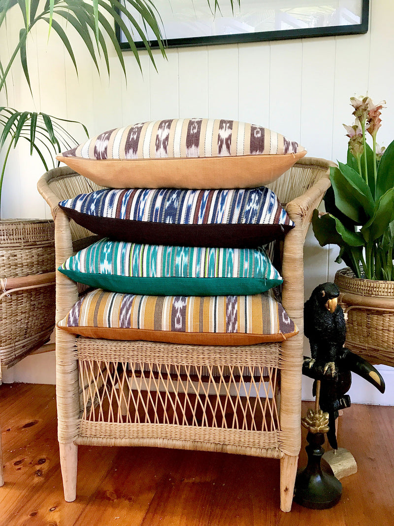 King Fisher - Ikat Throw Pillow