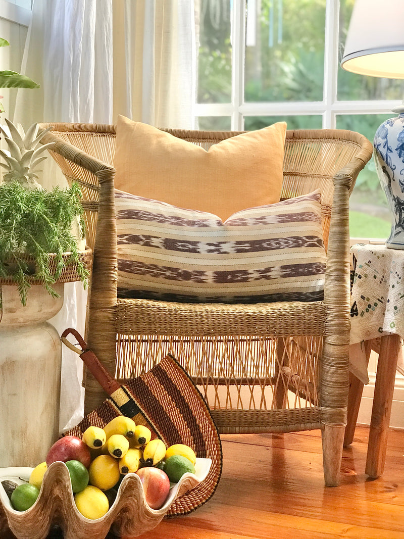 Cocoa - Ikat Throw Pillow
