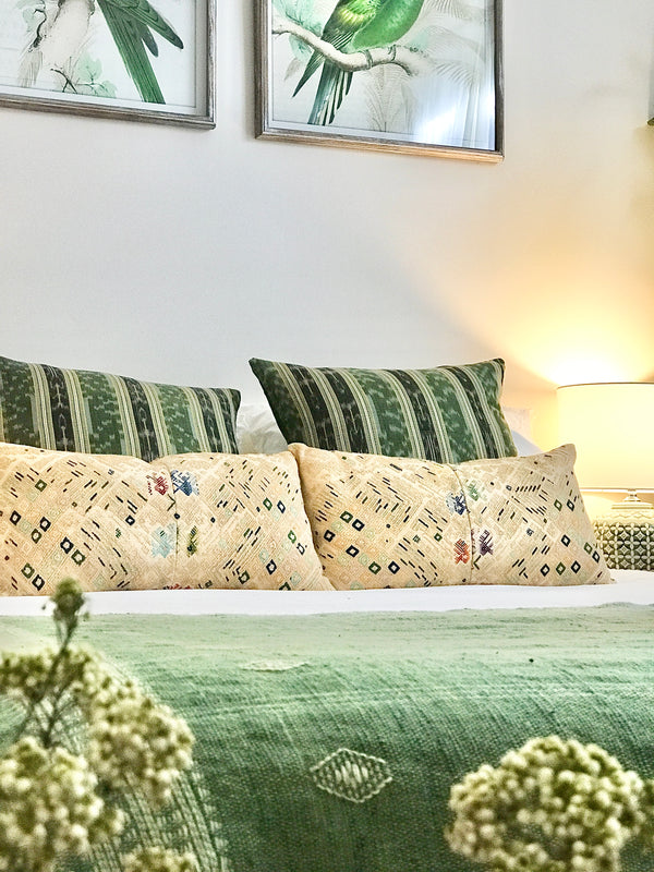 Vintage Textile Cushion -  Yellow Nahuala VI