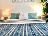 Vintage Textile Cushion - Blue Santa Catarina II