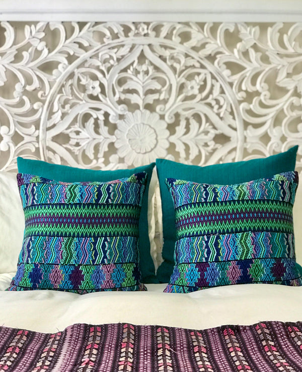 Guatemalan Huipil Pillows - Santa Maria Geometric II