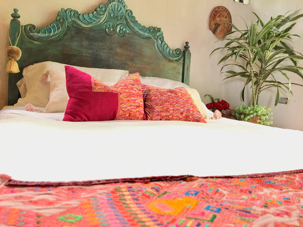 Guatemalan textiles, huipil pillow - Lamour Artisans
