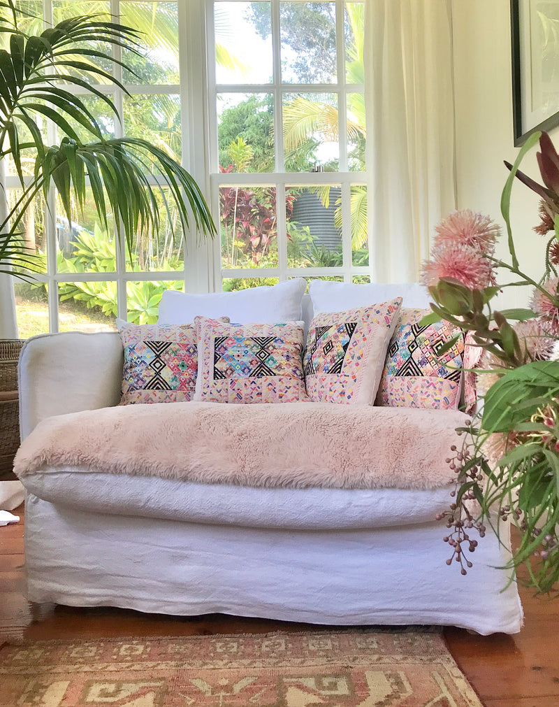 Vintage Textile Cushion -  Pink Nahuala XVI