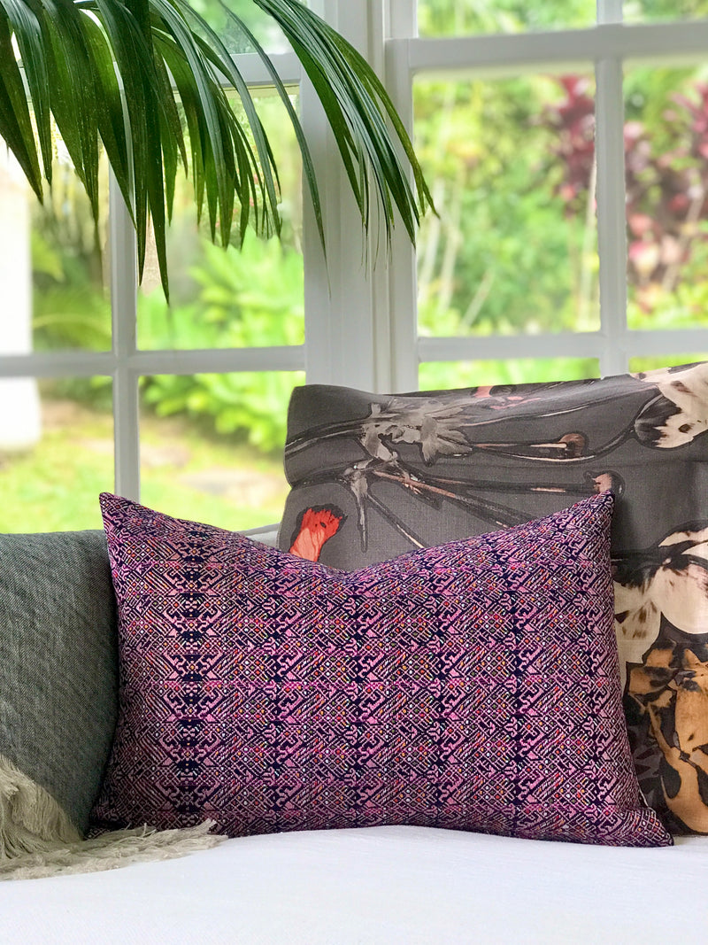 Guatemalan Huipil Pillow - Arabian Dancer