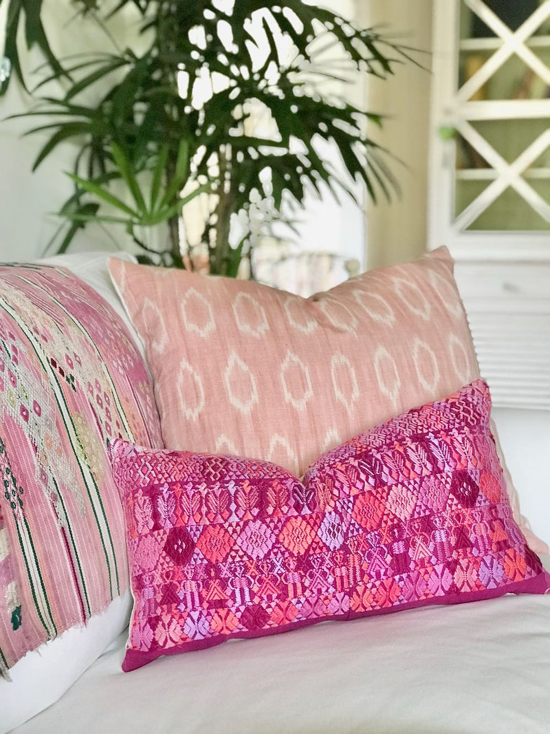 Guatemalan textiles, huipil pillow - Lamour Artisans