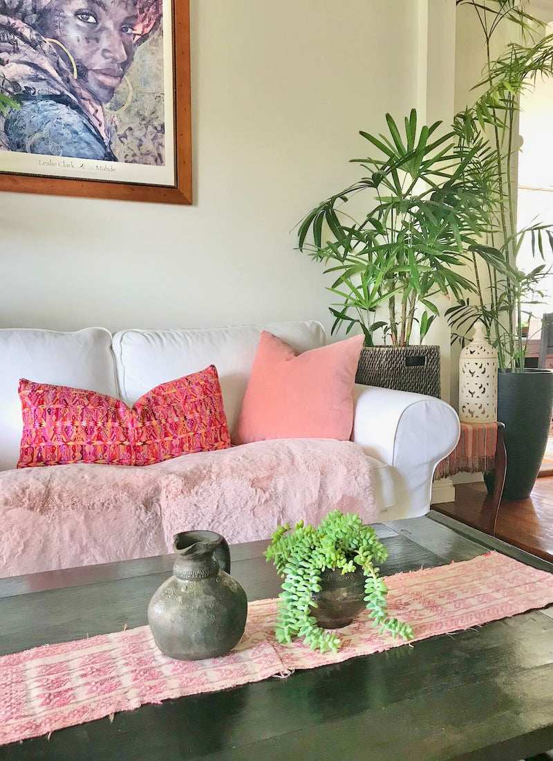 Guatemalan textiles, huipil pillow - Lamour Artisans
