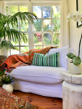 Guatemalan Huipil Pillows - Green Coban XIII
