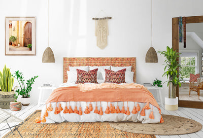 Guatemalan Huipil Textile Pillow, vintage, hand woven red lumbar cushion from Santa Maria de Jesus