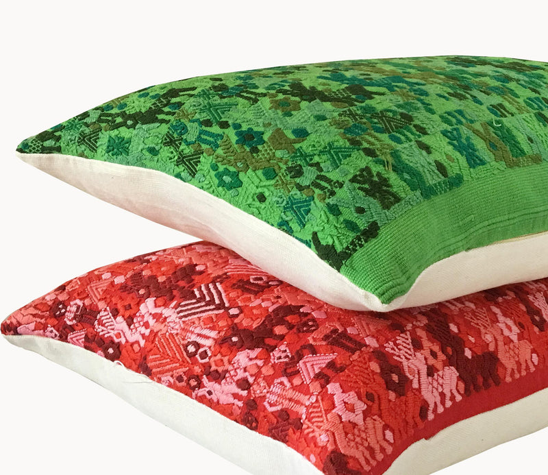 Guatemalan textiles, huipil pillow - Lamour Artisans
